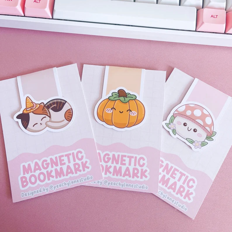 Orange Pumpkin Magnetic Bookmark