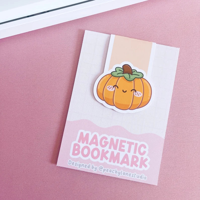 Orange Pumpkin Magnetic Bookmark