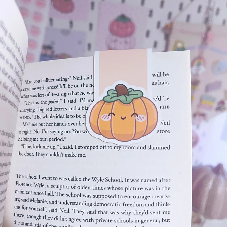 Orange Pumpkin Magnetic Bookmark