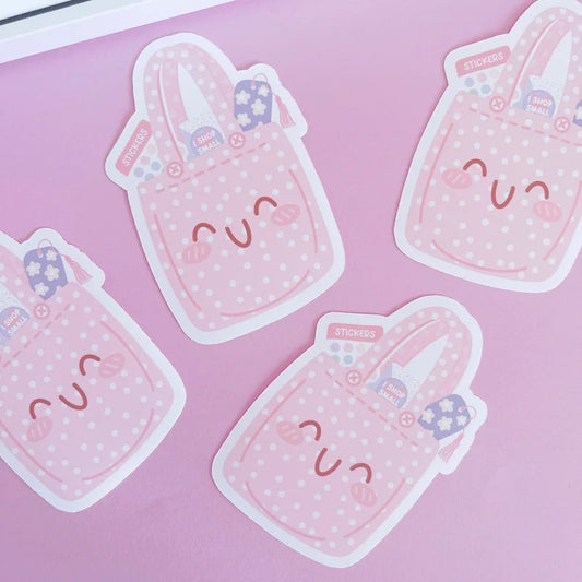 Kawaii Stationery Tote Bag Vinyl Sticker