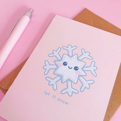 Let It Snow Christmas Card With Envelope