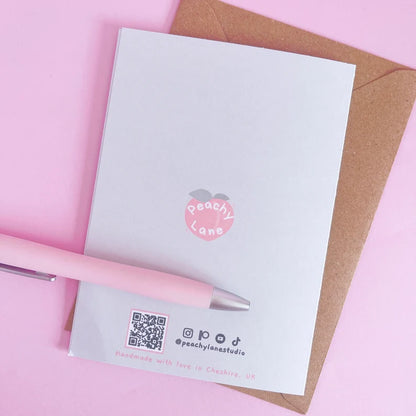 Meowy Cat Christmas Card With Envelope