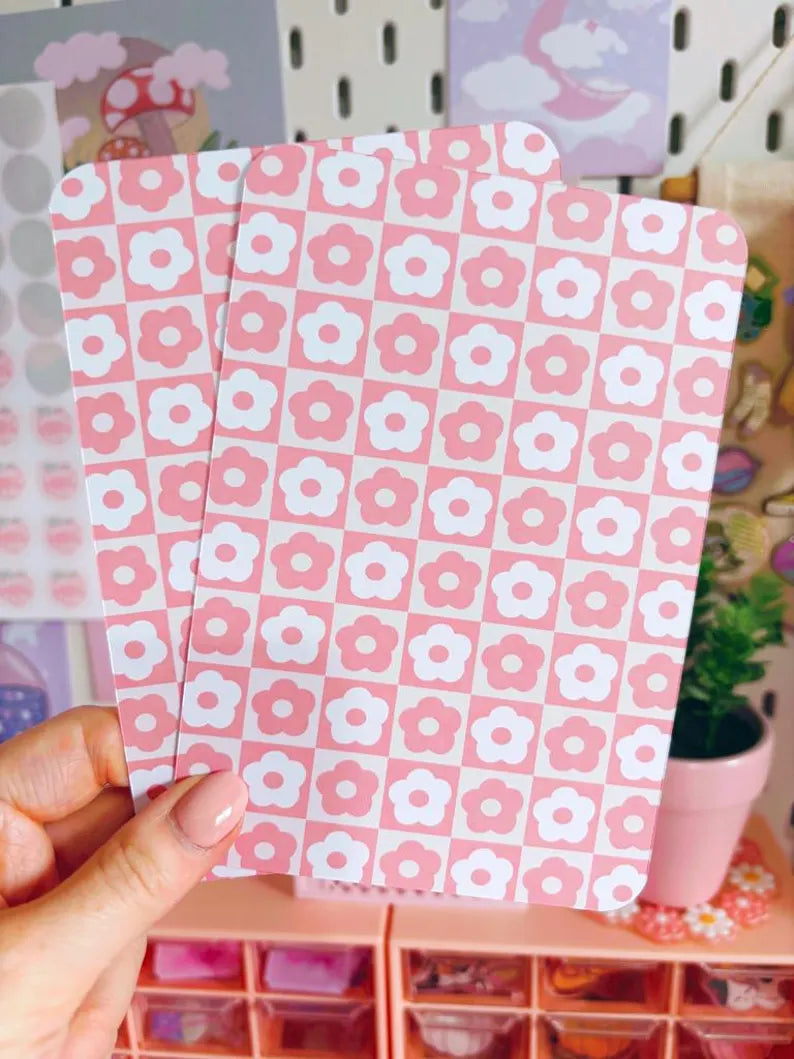 Retro Pink Flowers Kindle Insert