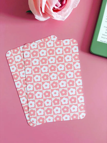 Retro Pink Flowers Kindle Insert
