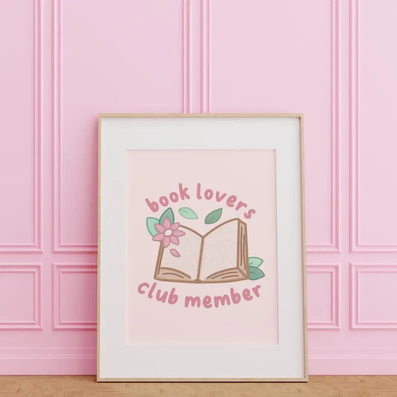 Book Lovers Club Member Print