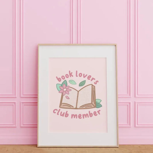 Book Lovers Club Member Print