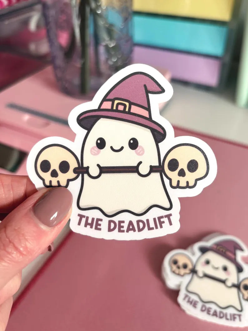 Deadlift Gym Ghost Vinyl Sticker