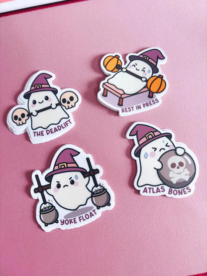 Atlas Bones Gym Ghost Vinyl Sticker