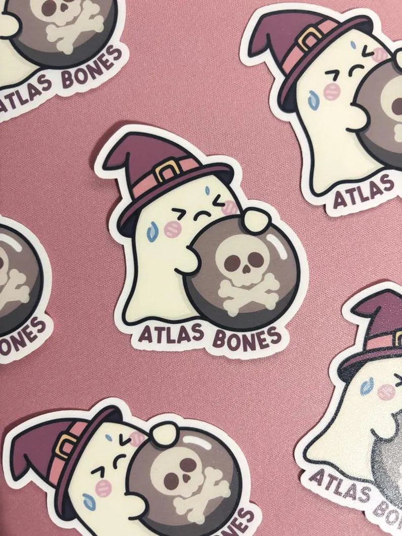Atlas Bones Gym Ghost Vinyl Sticker
