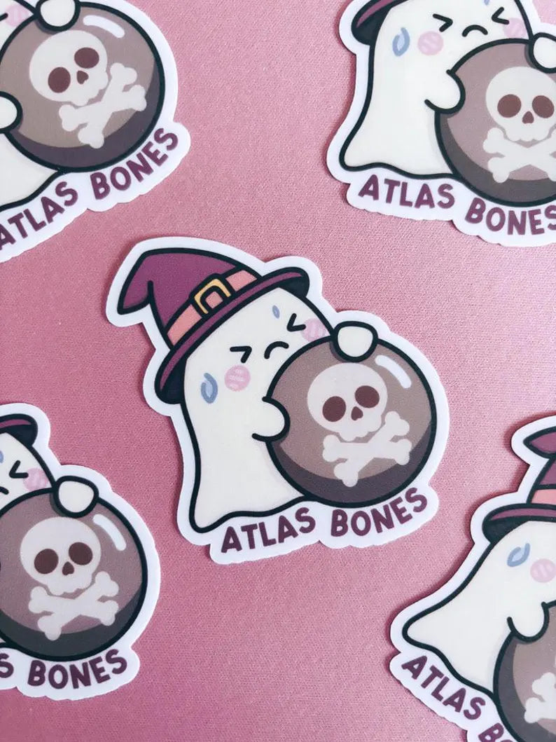 Atlas Bones Gym Ghost Vinyl Sticker