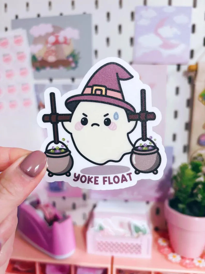 Yoke Float Gym Ghost Vinyl Sticker
