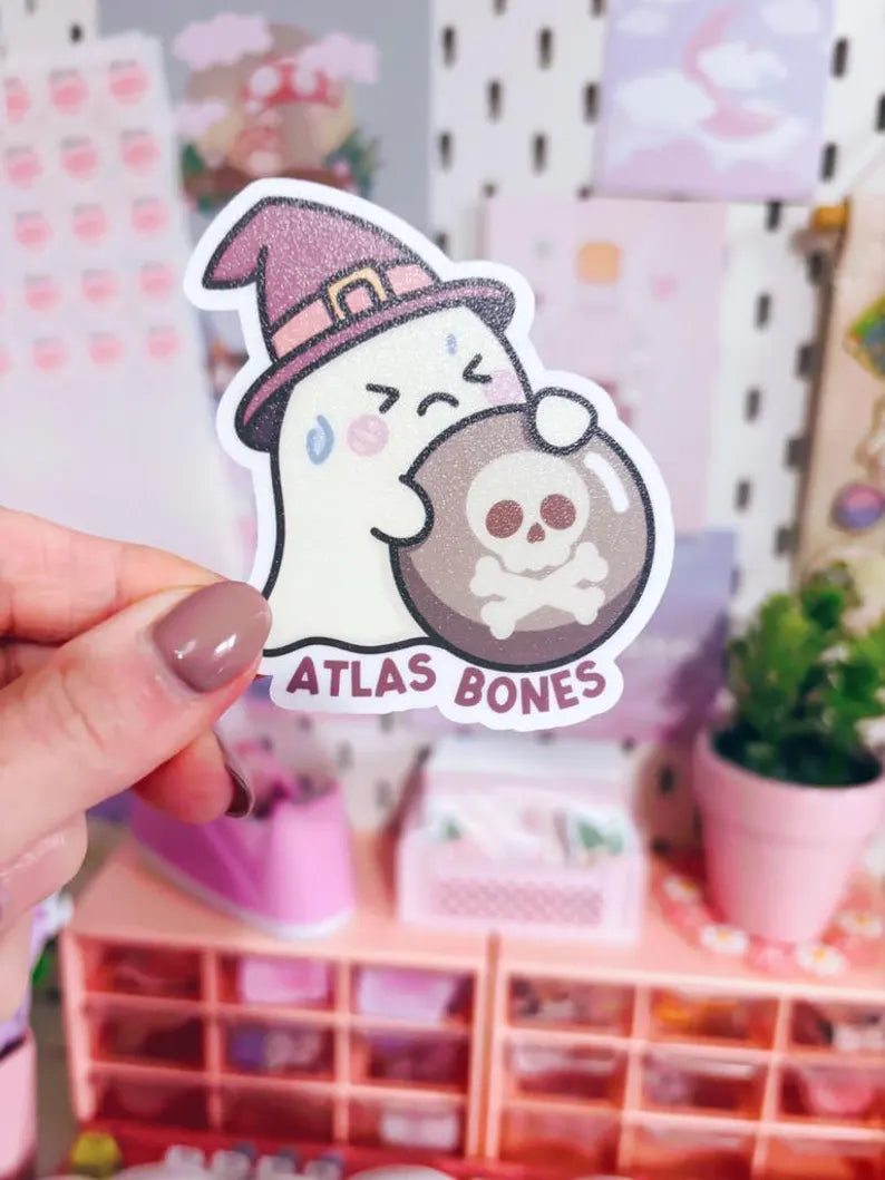 Atlas Bones Gym Ghost Vinyl Sticker
