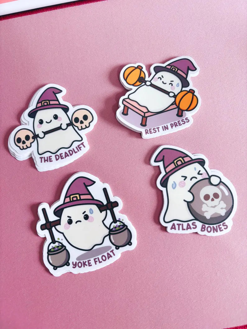 Deadlift Gym Ghost Vinyl Sticker