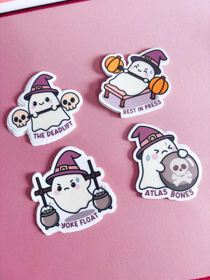 Deadlift Gym Ghost Vinyl Sticker