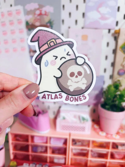 Atlas Bones Gym Ghost Vinyl Sticker